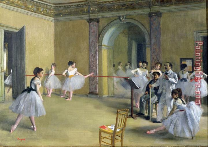 Edgar Degas The Dance Foyer at the Opera on the rue Le Peletier